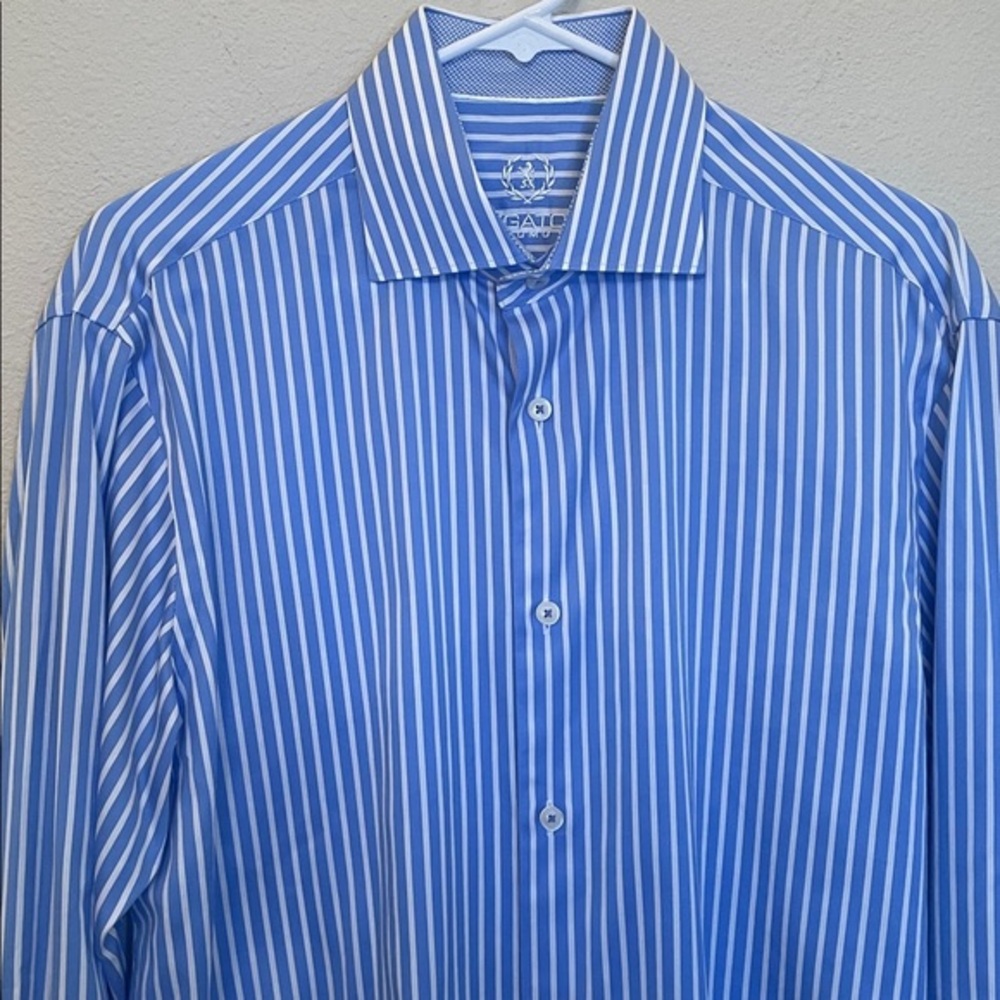 Bugatchi Uomo Collared Button Down Dress Shirt Si… - image 2